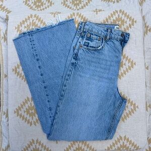 Zara 90s Full Length Jeans Denim Bondy Blue 4